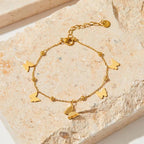 2024 New Design Classic Stainless Steel Gold Plating Bead and Butterfly Chain Necklace Bracelets My Store