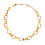 Fashion 18K Gold Plated Thick Jewelry Titanium Stainless Steel Chunky Chain Bracelets for Women My Store