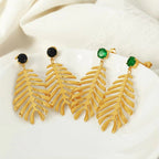 JEWELRY EH210 Premium Sense of Inlaid Zirconia Earrings 2024 New Exquisite Earrings Feathery Korean Version My Store