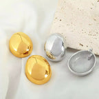 JEWELRY EH148-EH149 Fashion Texture Three-Dimensional Oval Earrings Simple Versatile Earrings for Women My Store