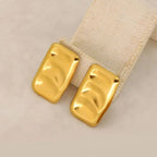 Unique Square High Quality Stainless Steel Pea Pod Earrings Stylish 18K Gold Color Women'S Gift LOW MOQ My Store