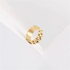 Stainless Steel 18K Gold Plated Watch Band Rings Waterproof Watch Belt Finger Rings My Store