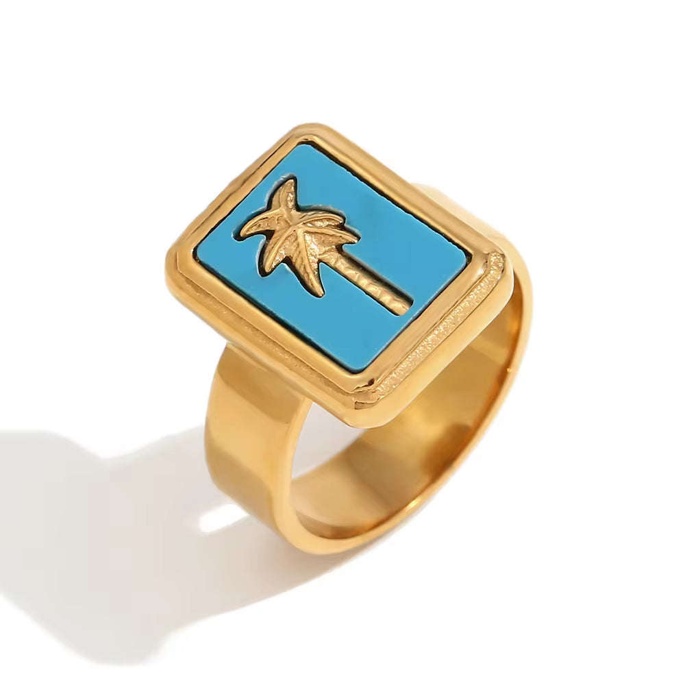 Spring 2024 Fashion Colorful Enamel Coco Pendant Necklace Gold Plated Tarot Necklace Stainless Steel Jewelry My Store