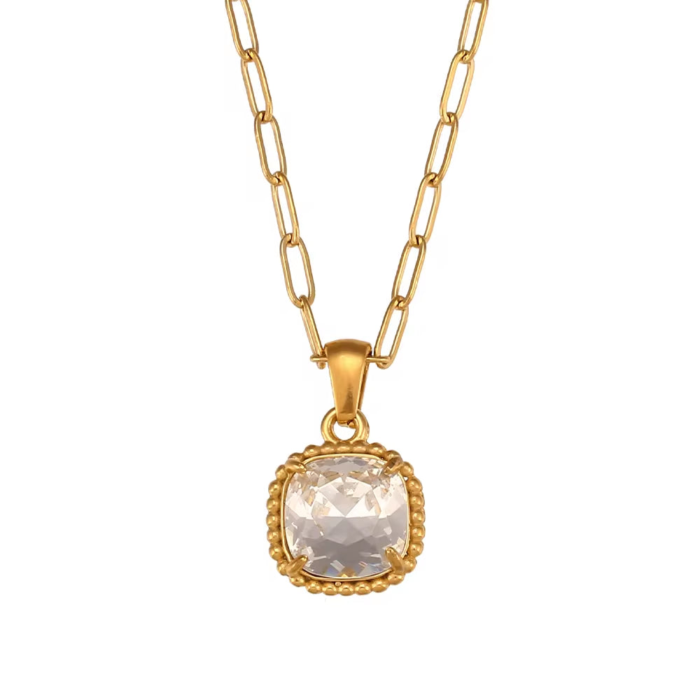 2024 Jewelry Trends Shining Zircon Pendant Necklace Colorful Christmas Jewelry Gift for Women My Store