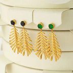 JEWELRY EH210 Premium Sense of Inlaid Zirconia Earrings 2024 New Exquisite Earrings Feathery Korean Version My Store
