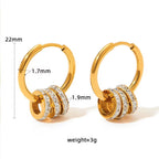Trendy Multi-Circle Earrings Jewelry Women Dismountable Hoop Stainless Steel Earrings My Store