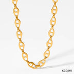 Ins Gold Plated Stainless Steel Pig Nose Designer Chokers Necklace for Women My Store