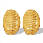 JEWELRY EH186 French Multi-Layer Pleated Openwork Textured Stainless Steel Earrings Tide My Store