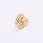 Hot Sale Women Fashion Minimalist Design High Quality Jewelry 18K Gold Plated Stainless Steel Stacking Multi Layers Ring My Store