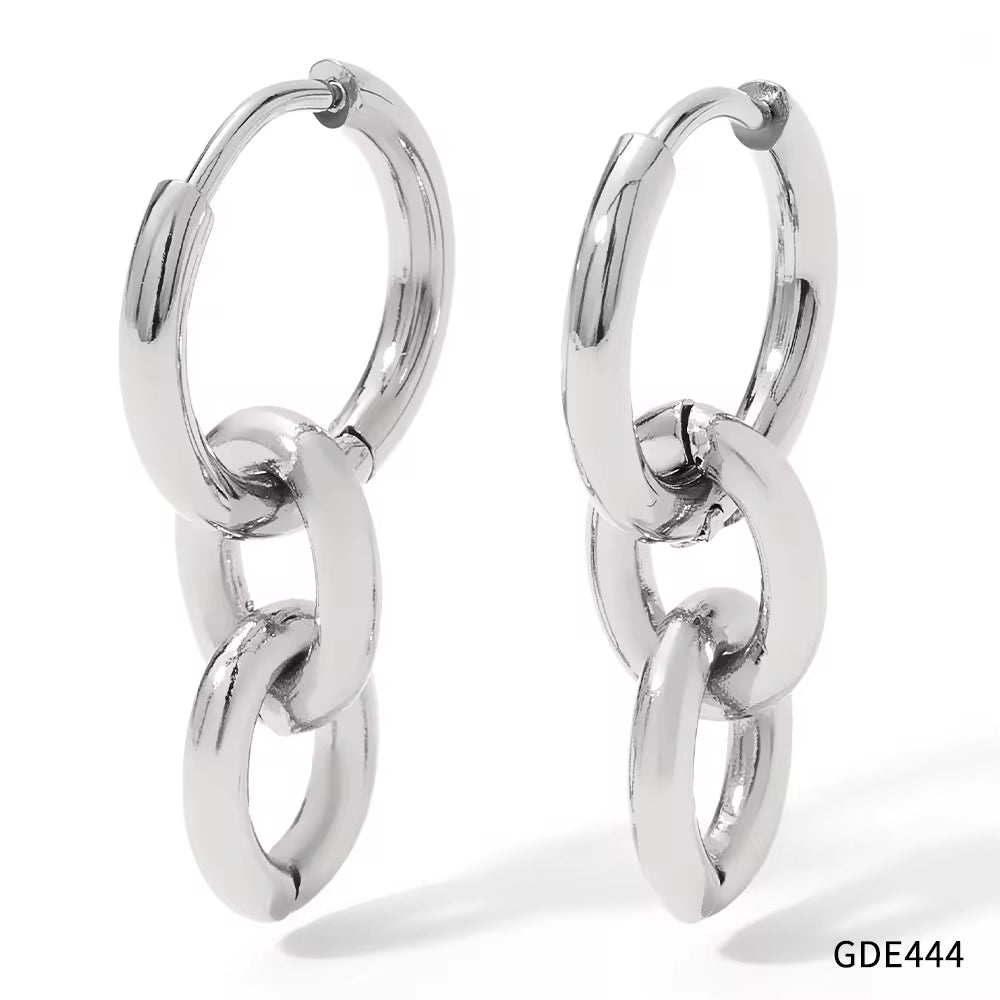 2024 Hip Hop Punk Chunky Cuban Link Chain Long Hanging Aesthetics Bijoux Gold Color Thick Oval Curb Chain Link Drop Earrings My Store