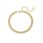 Non Tarnish Gold Plated 316L Stainless Steel Anklets for Women Cuban Link Anklet Bracelets 18K Gold Jewelry My Store