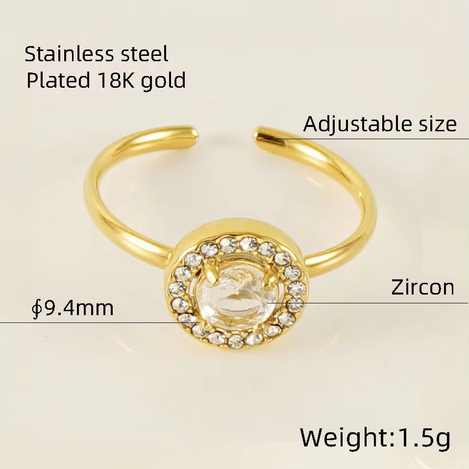 Personality Opening Adjustable 18K Stainless Steel Jewelry Hypoallergenic Ring My Store
