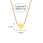 11:11 Heart Pendant Necklace Gold Plated Stainless Steel Jewelry Custom Collier En Acier Inoxydable My Store
