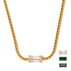 Wholesale Y2K Square CZ Pendant Necklace Stainless Steel S Chain Choker Jewelry Gifts Valentine'S Day Necklaces My Store