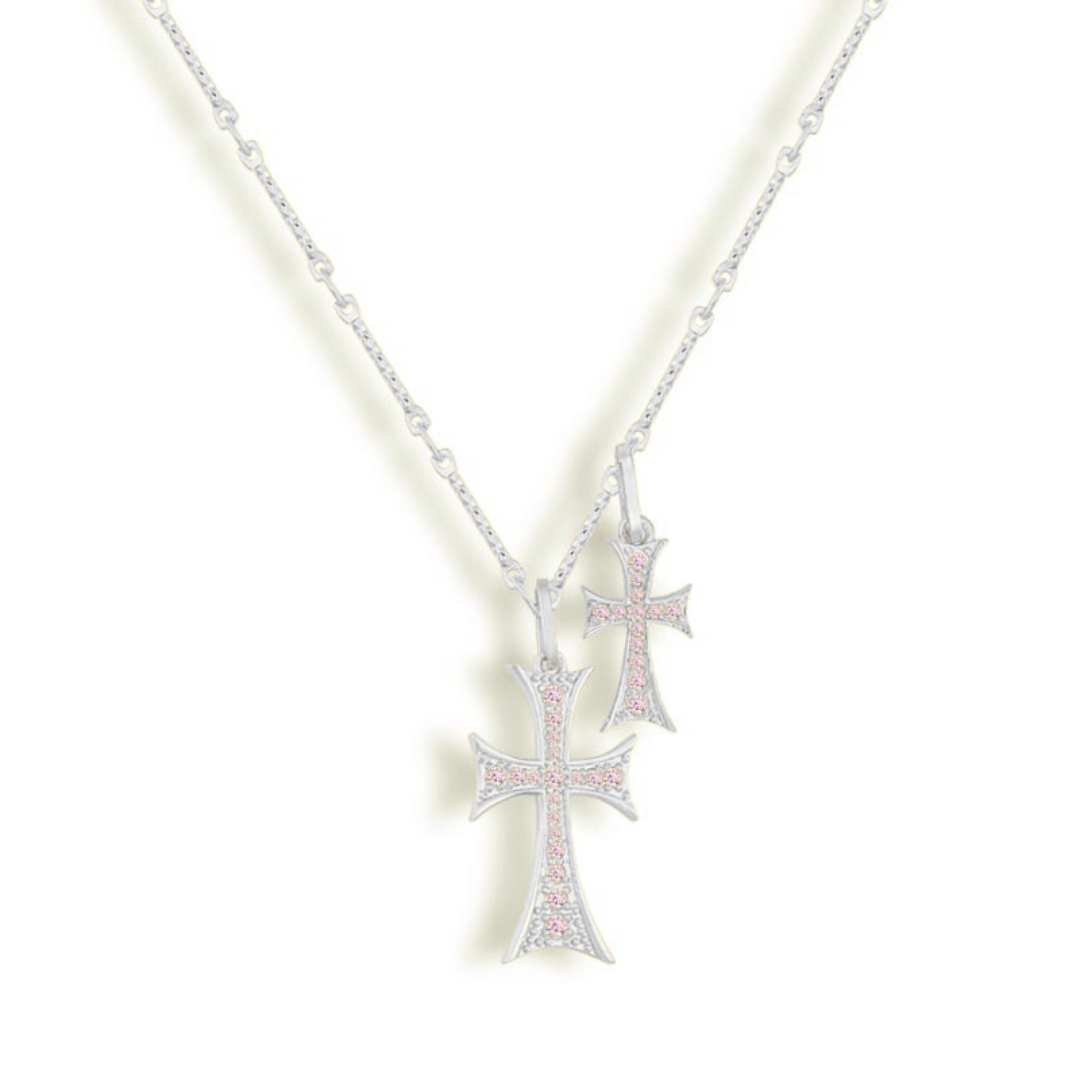 Double Cross Me Necklace Lee