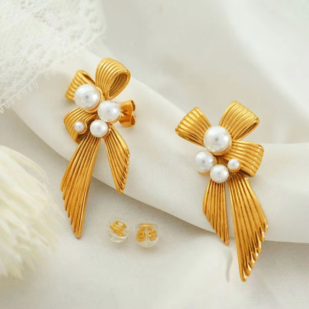 JEWELRY EH263 Fashion Texture Three-Dimensional Oval Earrings Simple Versatile Earrings for Women My Store