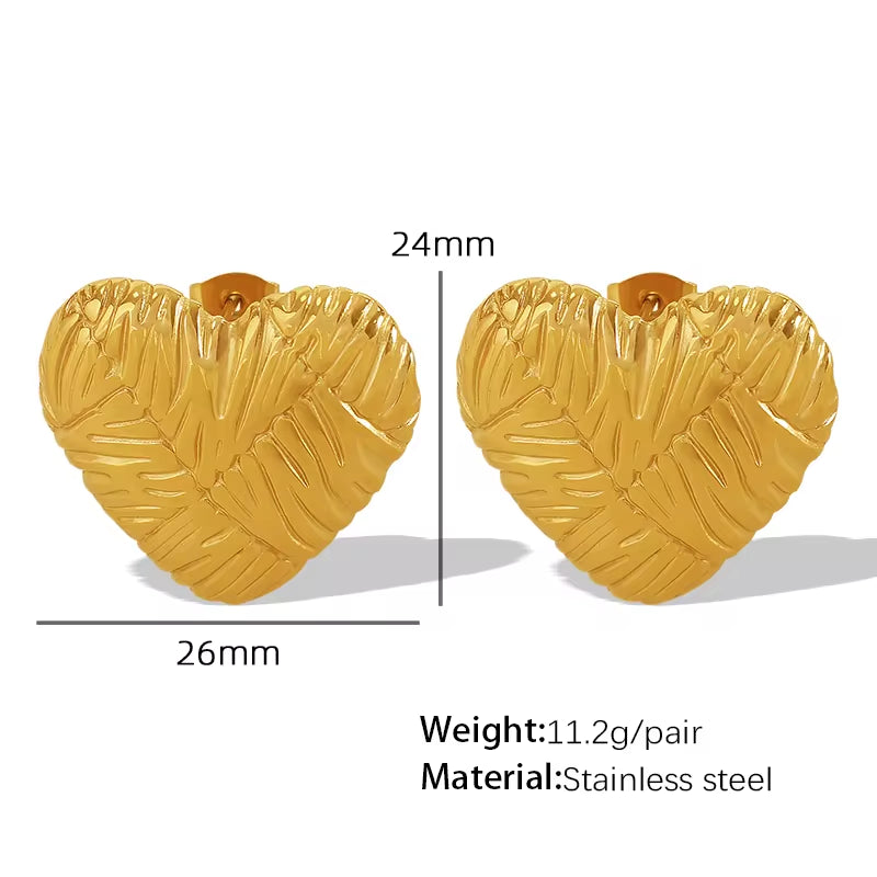 JEWELRY EH175 French Large Love Earrings Versatile Simple Temperament Trend Earrings My Store