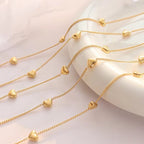 Waterproof&Tarnish Free Jewelry 316L Stainless Steel Heart Charms Curb Chain Necklace My Store