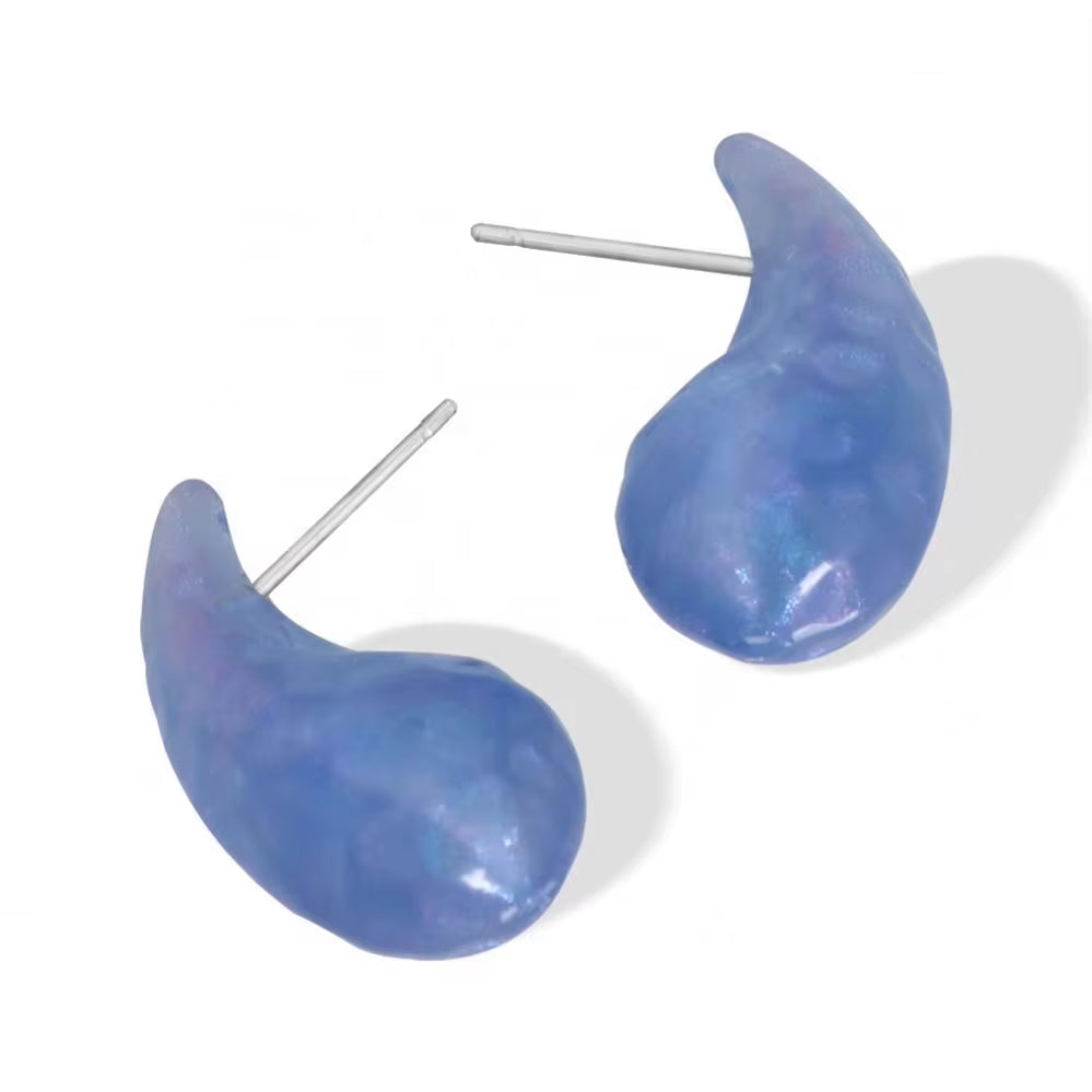 JEWELRY EH133 French Resin Earrings Teardrop Fashion Earrings Wholesale Mixed Colors My Store