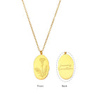 Trendy Month Flower Design 18K Gold Plated 12 Birthstone Pendant Necklace Tarnish Free Jewelry in Stainless Steel My Store