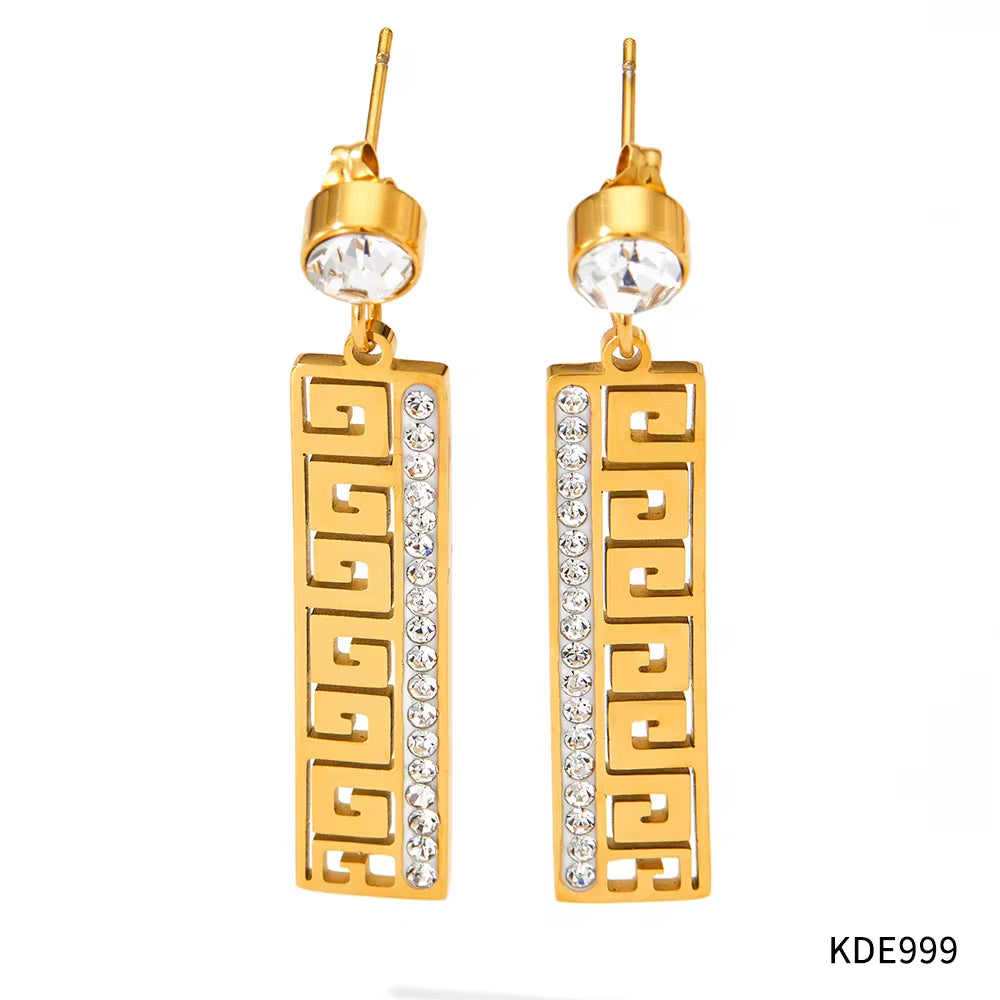 Fashion PVD Gold Plated Stainless Steel Jewelry Women Earring My Store