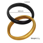 JEWELRY Fashion Stainless Steel Wide Face Bracelet Trendy Color Blocking Bracelet Stretchy Snake Bone for Women My Store