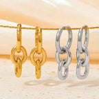 2024 Hip Hop Punk Chunky Cuban Link Chain Long Hanging Aesthetics Bijoux Gold Color Thick Oval Curb Chain Link Drop Earrings My Store