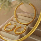 JEWELRY XL34-SZ08-EH34 Fashion Threaded Wide Face Retro Bracelet Stacking Personalized Metal Snake Necklace Earrings My Store