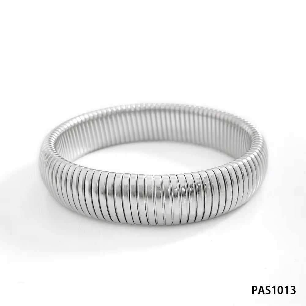 Chunky Statement Elastic Snake Chain Bangles Bracelet Exaggerated Streetwear Non Tarnish Stainless Steel Bangle Jewelry My Store