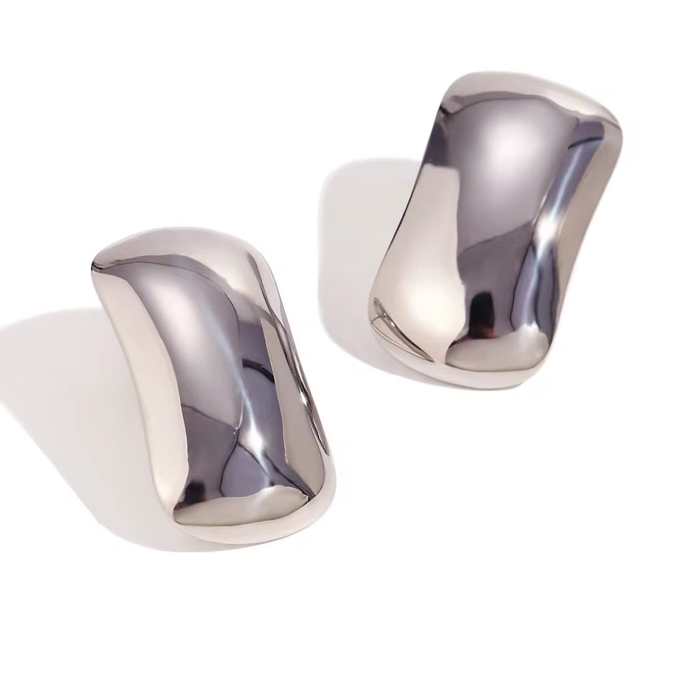 Minimalist Jewelry Rectangle Stud Earrings 18K Gold Plated Stainless Steel Statement Earrings My Store