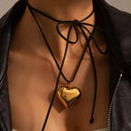 Stainless Steel 18K Gold Plated Heart Shape Necklace Jewelry Chain Set Fashion Jewelry My Store