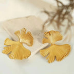 JEWELRY EH153 Fashion Ginkgo Leaf Earrings Niche Vintage Gold Leaf Earrings Premium Earrings My Store