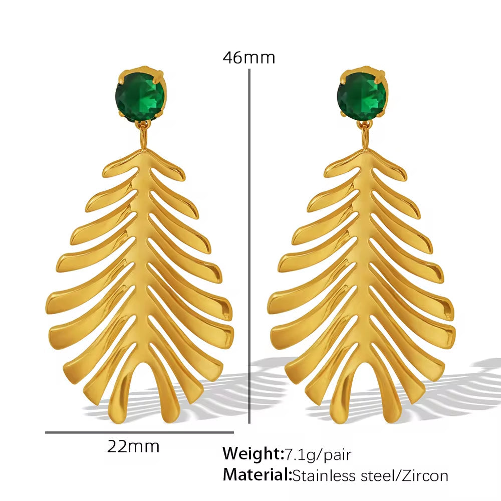 JEWELRY EH210 Premium Sense of Inlaid Zirconia Earrings 2024 New Exquisite Earrings Feathery Korean Version My Store