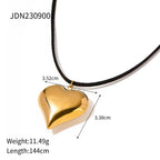 Stainless Steel 18K Gold Plated Heart Shape Necklace Jewelry Chain Set Fashion Jewelry My Store
