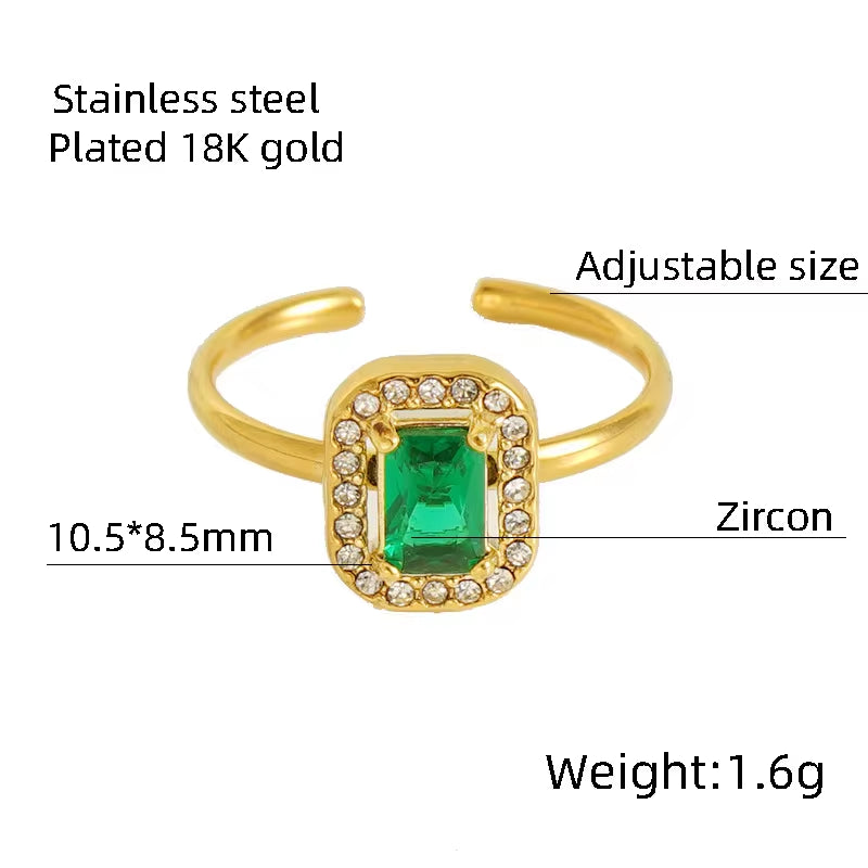 Personality Opening Adjustable 18K Stainless Steel Jewelry Hypoallergenic Ring My Store