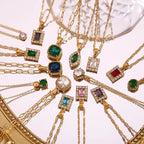 2024 Jewelry Trends Shining Zircon Pendant Necklace Colorful Christmas Jewelry Gift for Women My Store