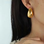 JEWELRY EH33-EH46 New Earrings for Women Water Drop Earrings Stainless Steel Plated 18K Gold My Store