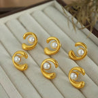 JEWELRY EH85 Factory Hot Sale French Half Wrap Pearl Set Ears Eco Color Premium Earrings My Store
