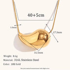 Drop Pendant Gold 18K Stainless Steel Chain Necklace Women Jewelry My Store