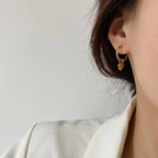 Non Tarnish Stainless Steel CZ Diamond Rectangle Hoop Earrings Waterproof Flower Waterdrop Whale Dangle Earrings My Store