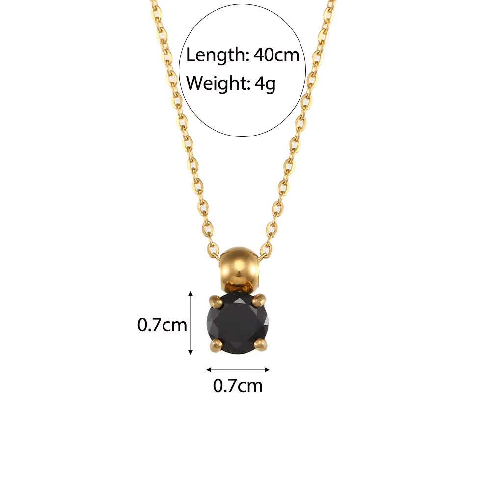 2024 Jewelry Trends Shining Zircon Pendant Necklace Colorful Christmas Jewelry Gift for Women My Store