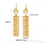 Fashion PVD Gold Plated Stainless Steel Jewelry Women Earring My Store