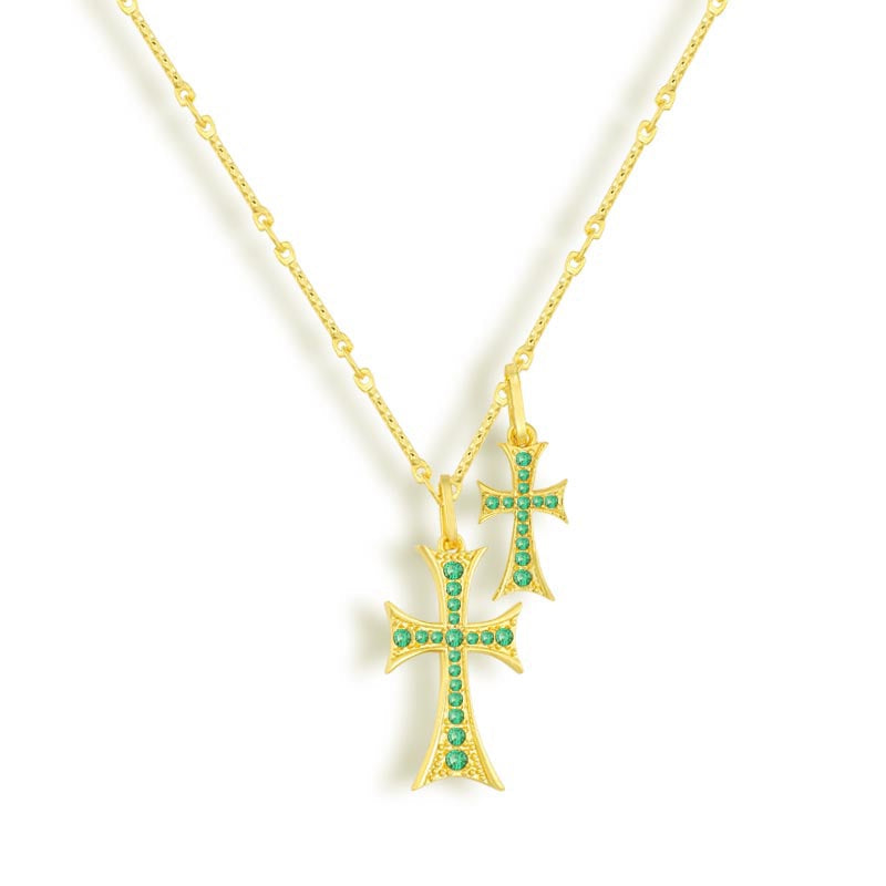 Double Cross Me Necklace Lee