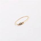 Ins Hot High End 18K Gold Plated Dainty Glass Rings for Women Trendy Jewelry My Store