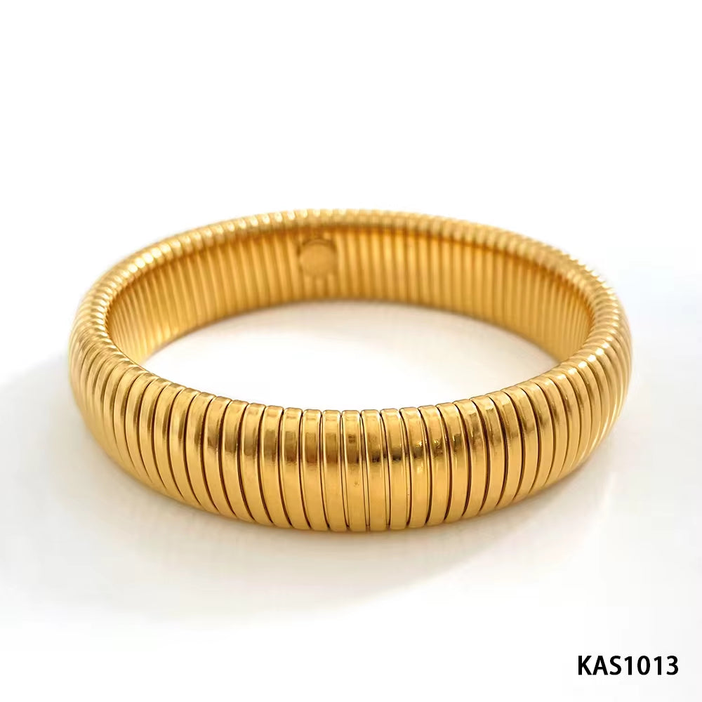 Chunky Statement Elastic Snake Chain Bangles Bracelet Exaggerated Streetwear Non Tarnish Stainless Steel Bangle Jewelry My Store