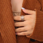 18K PVD Gold Plated Stainless Steel Jewelry Hollow Adjustable Opening Rings My Store