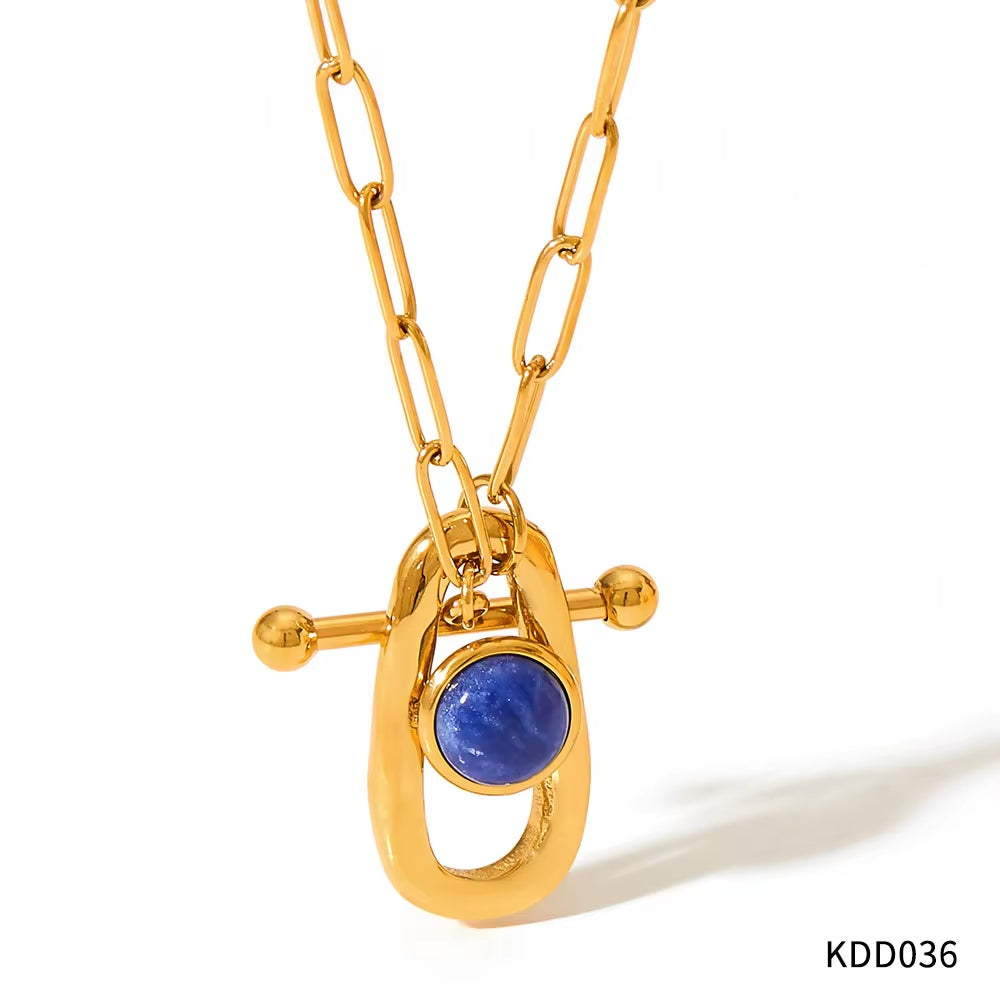 Temperament Joker Jewelry Stainless Steel Geometric Ot Ring Pendant Fashionable Necklace Female Necklaces for Women My Store