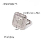Stainless Steel Silver PVD Plated Geometric Fashion Jewelry Rivet Finger Ring Minimalist Jewelry My Store