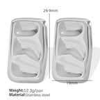 JEWELRY EH270-1 Fashion Lava Ruffles Hammered Delicate Earrings Stainless Steel Gold Plated Rectangle Geometric My Store