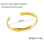 Custom Waterproof Jewelry Stainless Steel Cuban Chain 18K Gold Plated Bracelet for Women Ladies Bracelet Sets My Store